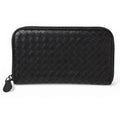 Bottega Veneta Wallet Zip Around Intrecciato Black