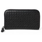 Bottega Veneta Wallet Zip Around Intrecciato Black