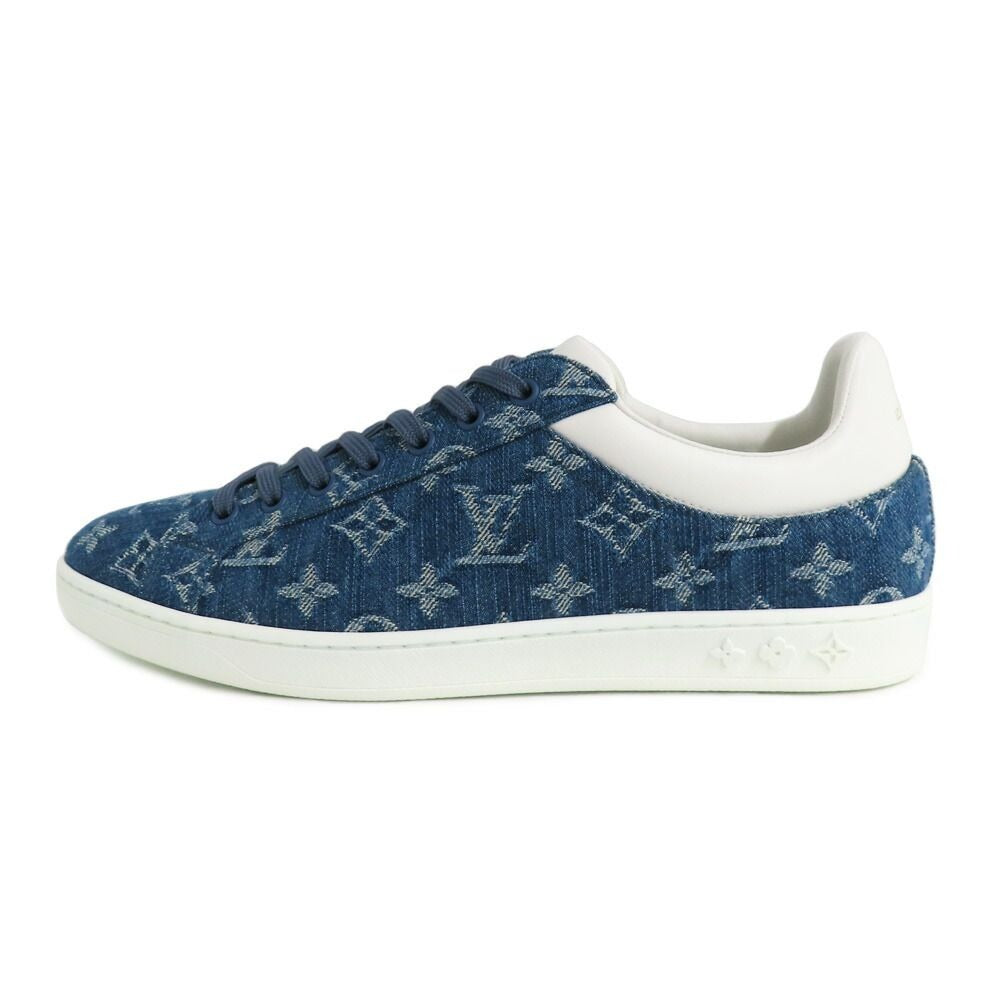 Louis Vuitton Luxembourg Line Sneakers Monogram Denim 8 Blue White