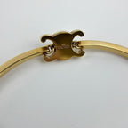 Celine Logo Triomphe Accessory Bracelet Bangle Gold Vintage — view 9