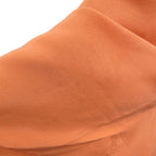 Hermes V-Neck Blouse with Scarf Silk Orange 0792 — view 7