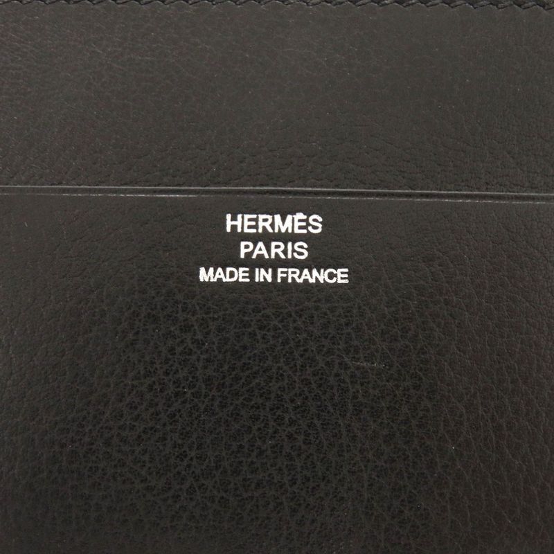 Hermes Vaubourg Grain Black Card Case 0684 — view 9