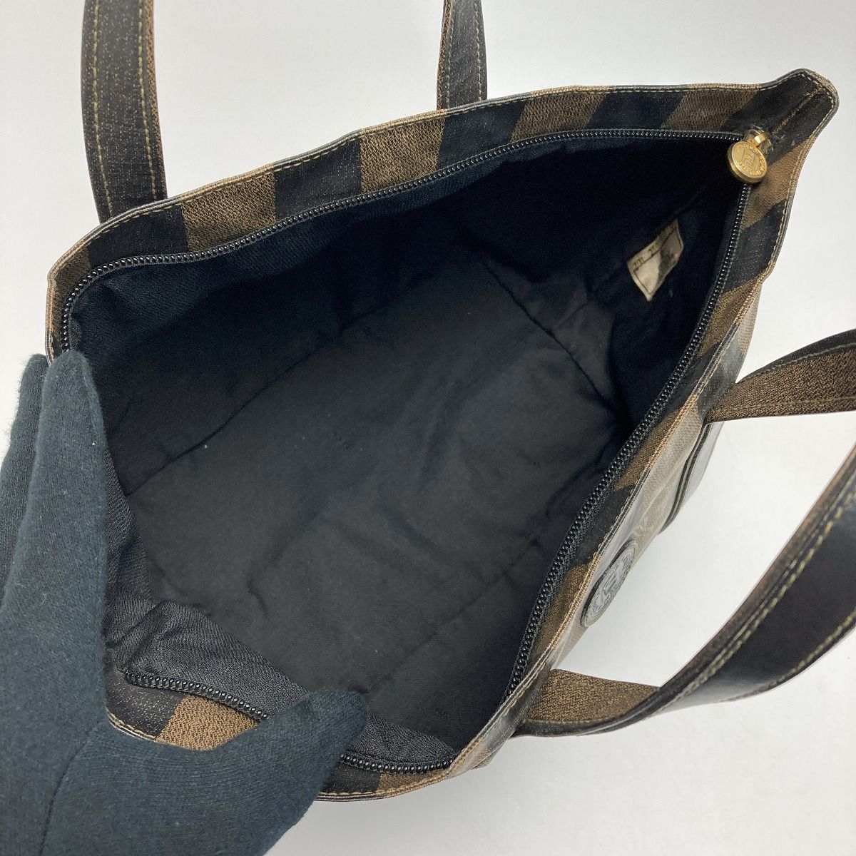 Fendi Pecan Mini Tote Brown Leather Handbag — view 4