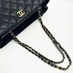 Chanel Quilted As3634 Black Chain Tote Bag Caviar Leather Gold Hardware — view 5