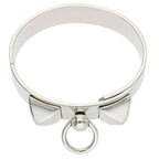 Hermes Collier De Chien MM Silver Bangle Bracelet SH — view 5