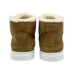 Hermes Daydream Sneakers Shoes Suede Shearling Brown Silver High Cut — view 5