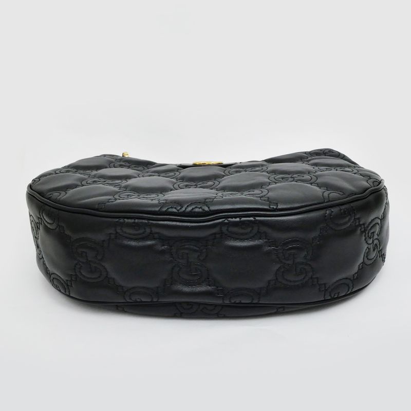 Gucci GG Matelasse Shoulder Bag Black Hand Clutch 3-Way Leather — view 3