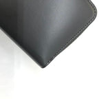Saint Laurent Leather Logo Bifold Compact Wallet Zippy Gray — view 9