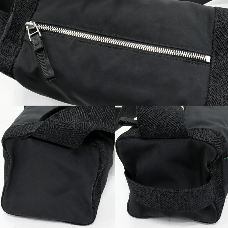 Bottega Veneta Shoulder Bag Body Voyager Belt Polyester Black — view 6