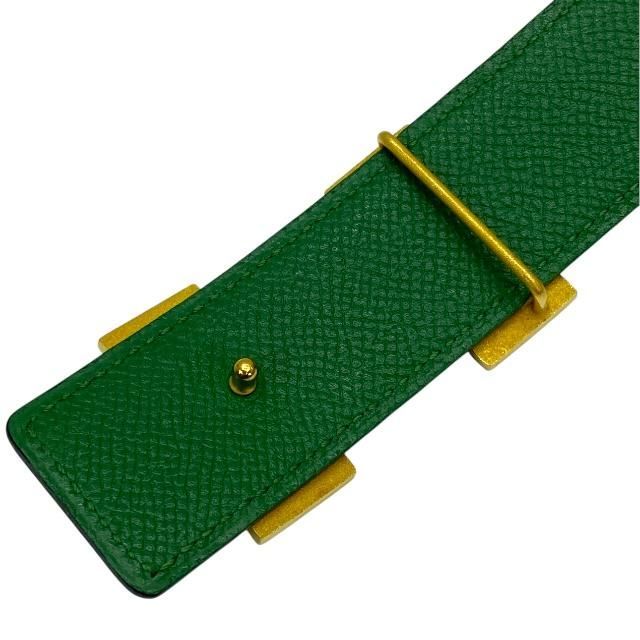 Hermes Constance Belt Accessories Small Leather Brown Green Marked — view 4