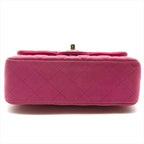 Chanel CC Logo Turnlock Soft Caviar Leather Mini Quilted Chain Shoulder Bag Pink — view 3