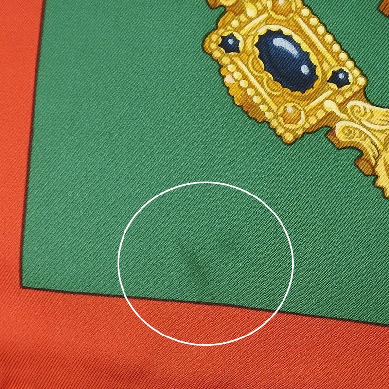 Hermes Scarf Carre 90 Silk 100% Kosmima Universe Blue Green Red — view 7