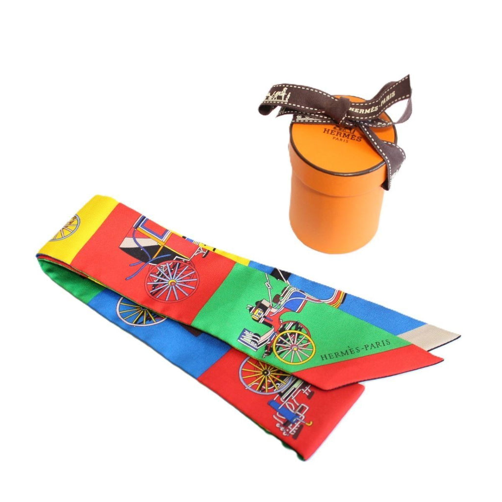 Hermes Twilly Exquisite Carriage Silk Scarf — view 8