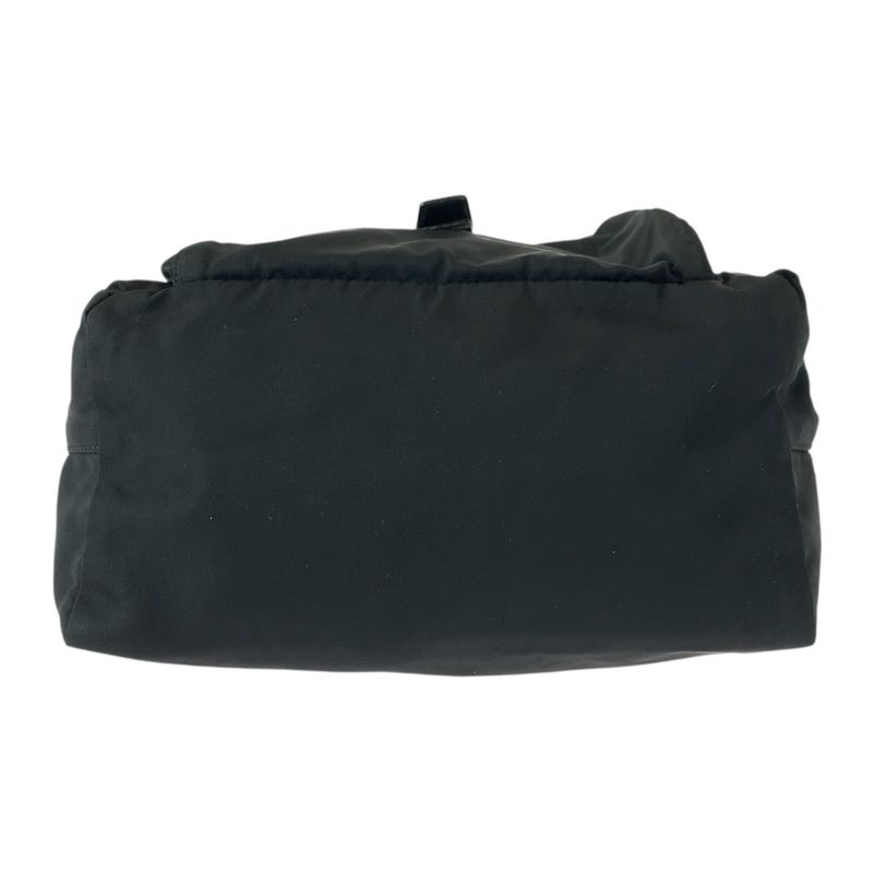 Prada Tessuto Triangle Logo Plate Black Silver Hardware Nylon Leather — view 3