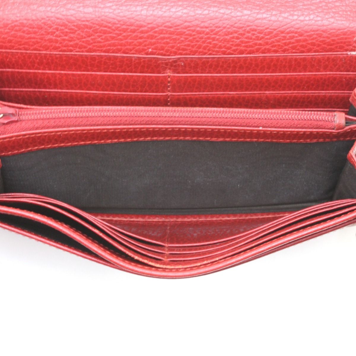 Gucci Long Wallet Double G Continental Red — view 7