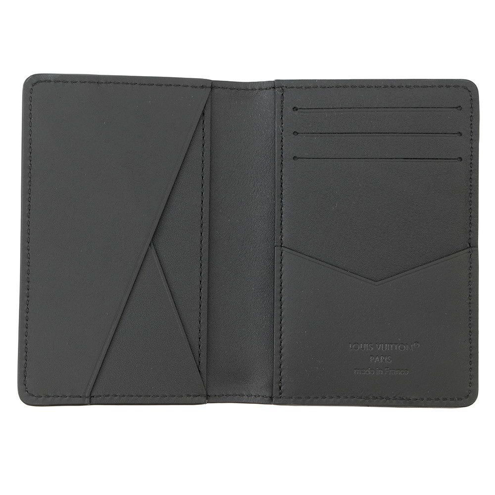 Louis Vuitton Card Case Monogram Taurillon Organizer de Poche Noir Black — view 4