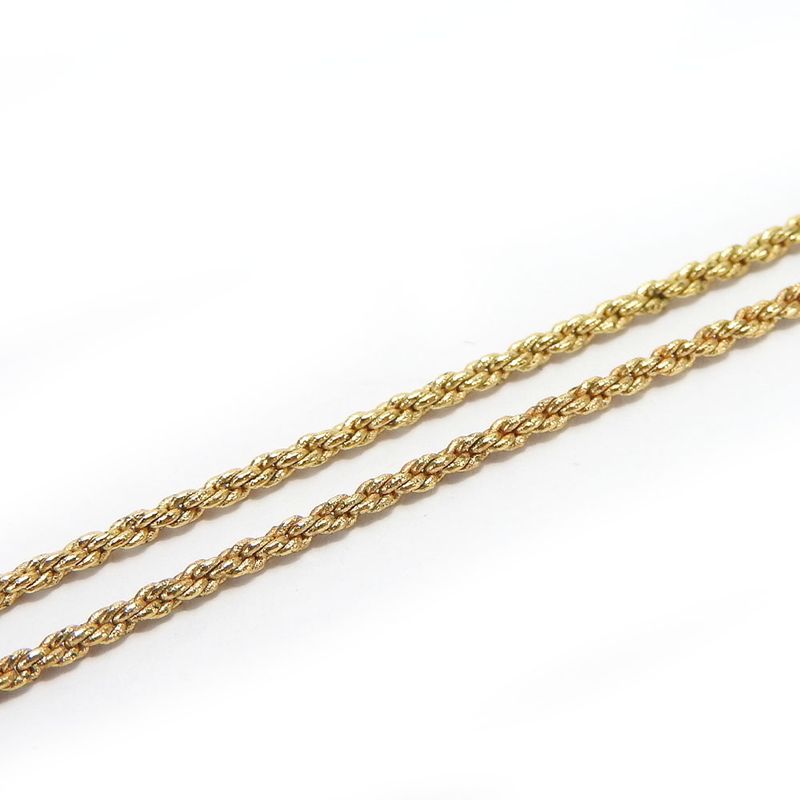 Christian Dior Necklace Metal Gold Plated Accessories CD Logo — view 6