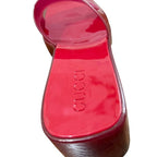 Gucci Rubber Logo Sandals Red — view 9