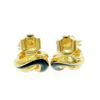 Christian Dior GP Rhinestone Earrings Gold Black — view 5