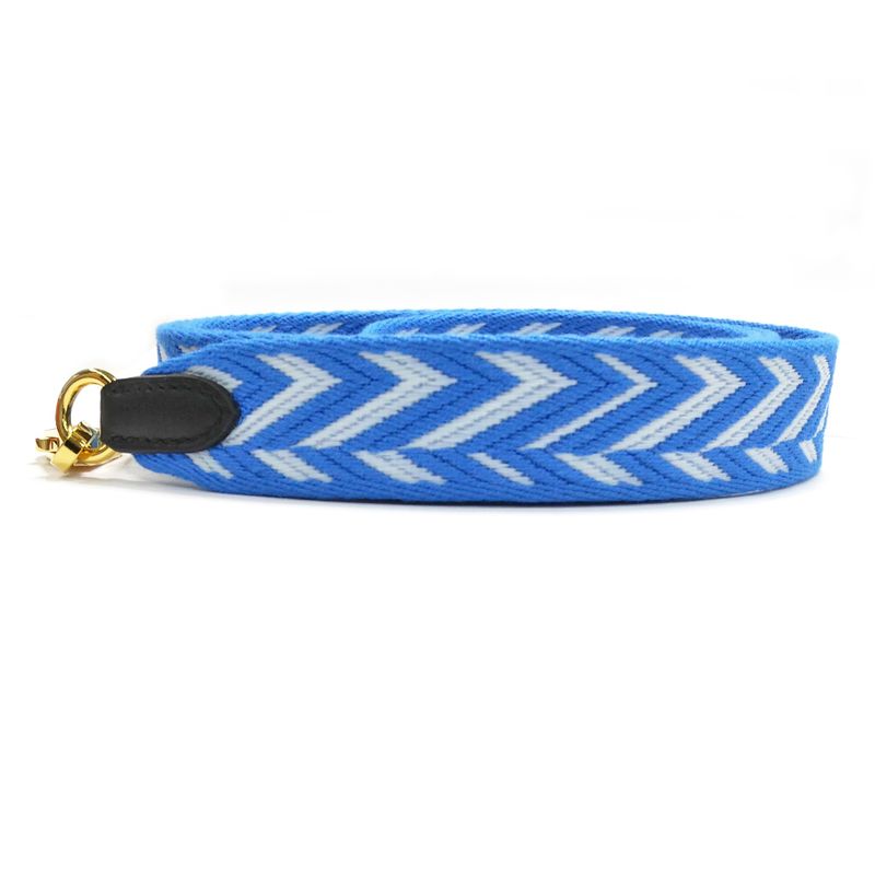 Hermes Bandouliere Sangle Zigzag 25 mm Toile Swift Blue White — view 4