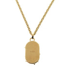 Dior CD Icon Logo Gold Blue Necklace Accessories 0575 — view 4