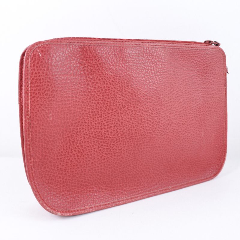 Dior Leather Red Clutch Bag — view 3