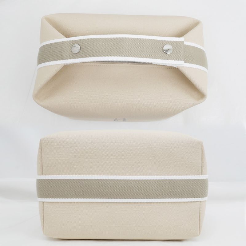 Hermes Brid A Black GM Natural Handbag Pouch Beige — view 6