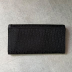 Christian Dior Long Wallet Plate Foldable Black — view 6