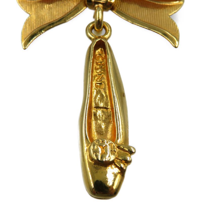 Celine Ribbon Pumps Metal Gold Necklace 0049 — view 7
