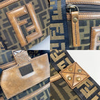 Fendi Zucca Pattern Shoulder Bag 7 Va167 Brown Canvas Leather Messenger — view 5