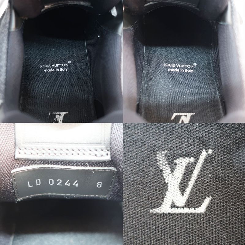 Louis Vuitton Trainers Sneakers 1 Ad6 dz Noir Black Gray — view 6