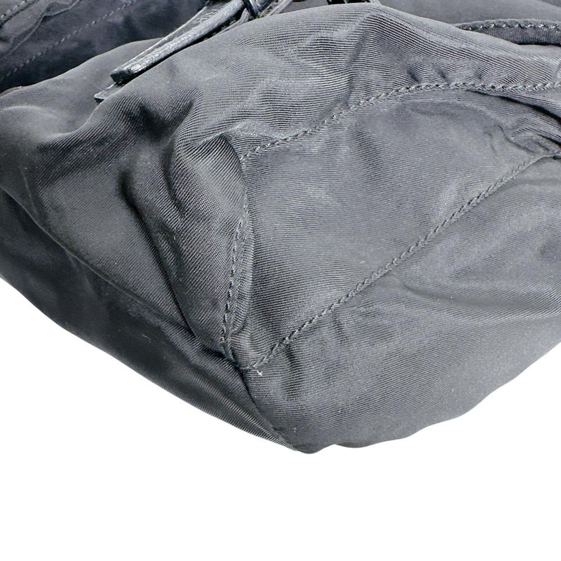 Prada Triangle Logo Backpack Daypack Black — view 5