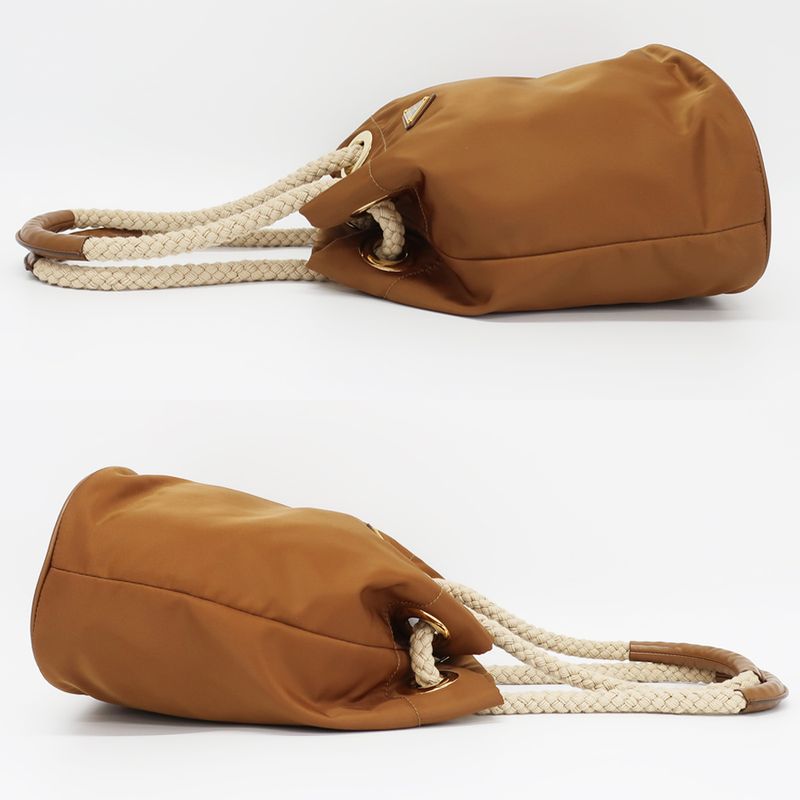 Prada Marina Small Re-nylon Bucket Bag Shoulder Nylon Leather — view 5