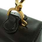 Gucci Bamboo Shoulder Hand Bag Leather Black With Strap 1294 — view 4