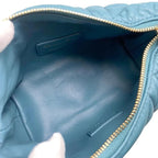 Christian Dior Handbag Nomad Pouch Small S5553 Omig Blue Gold Hardware — view 8