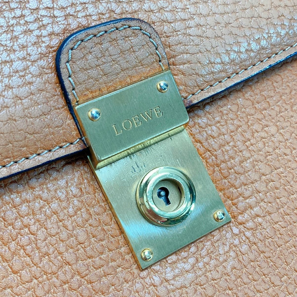 Loewe Anagram Business Bag Brown Leather Briefcase with Hotei — view 3