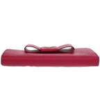 Prada Round Zipper Ribbon 1 M0506 Leather Saffiano Peonia 1211 Long — view 4