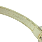Prada 1 Ib351 Bracelet Bangle Accessories Small Triangle Logo Leather White — view 6