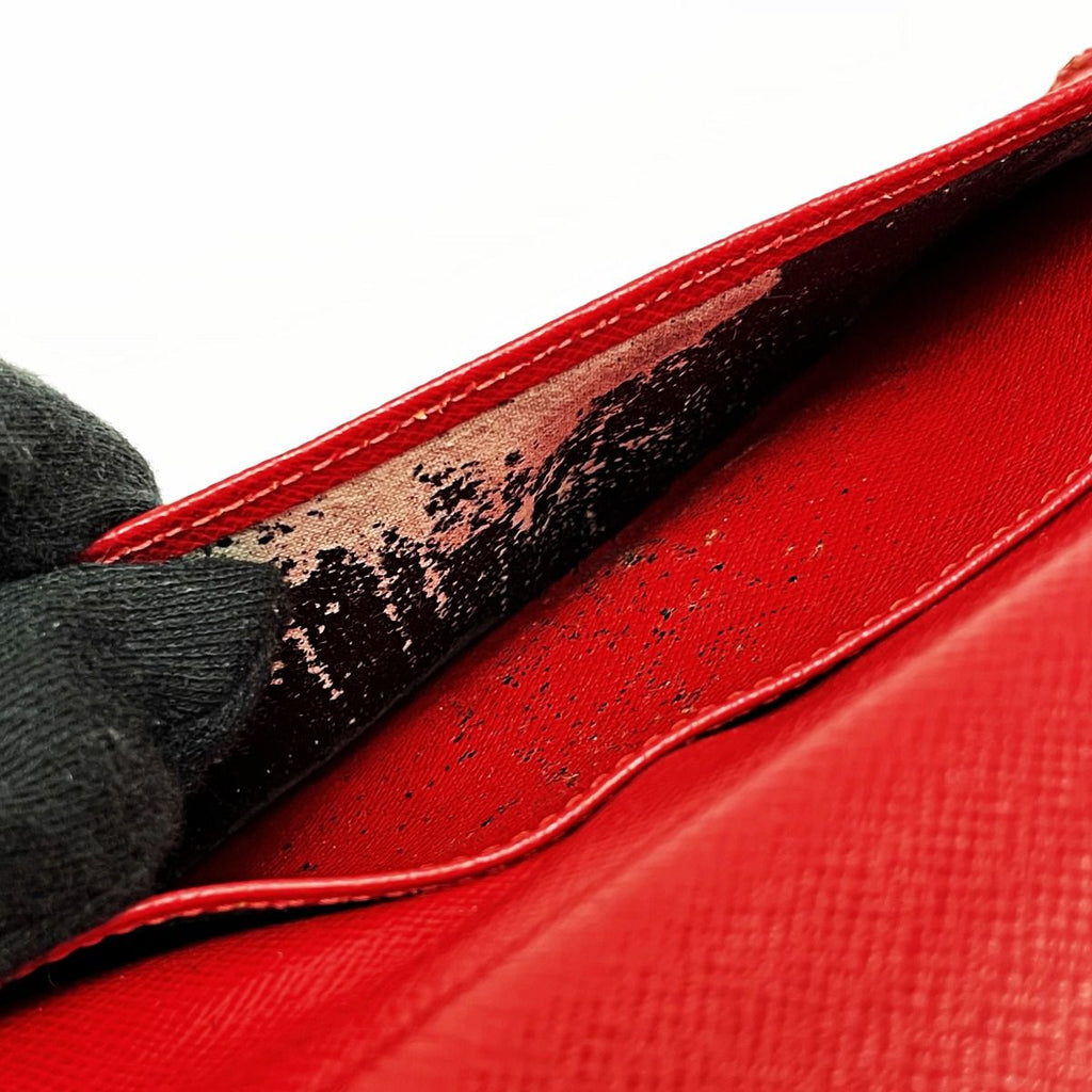Louis Vuitton Epi Continental Viennois Red Bifold Long Wallet — view 5