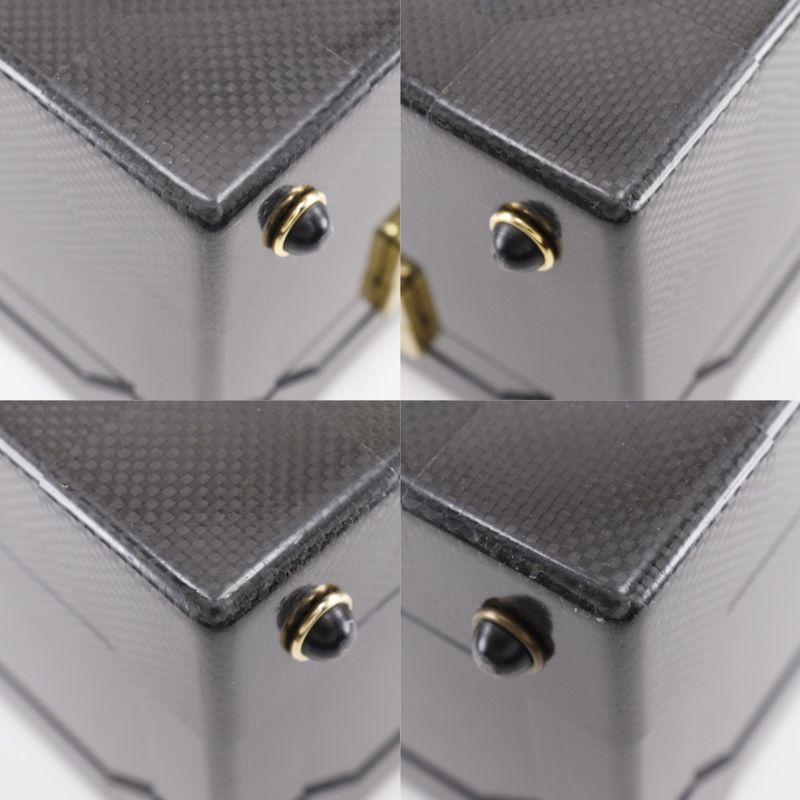 Hermes Espace GM Attache Case Carbon And Leather Black Trunk — view 4