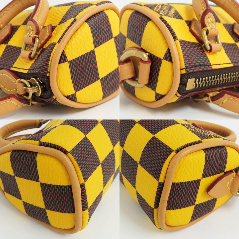 Louis Vuitton Pouch Damier Pop Mini Speedy Yellow Gdhardware — view 9