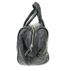 Chanel Quilted Caviar Leather Mini Boston Bag Black — view 3