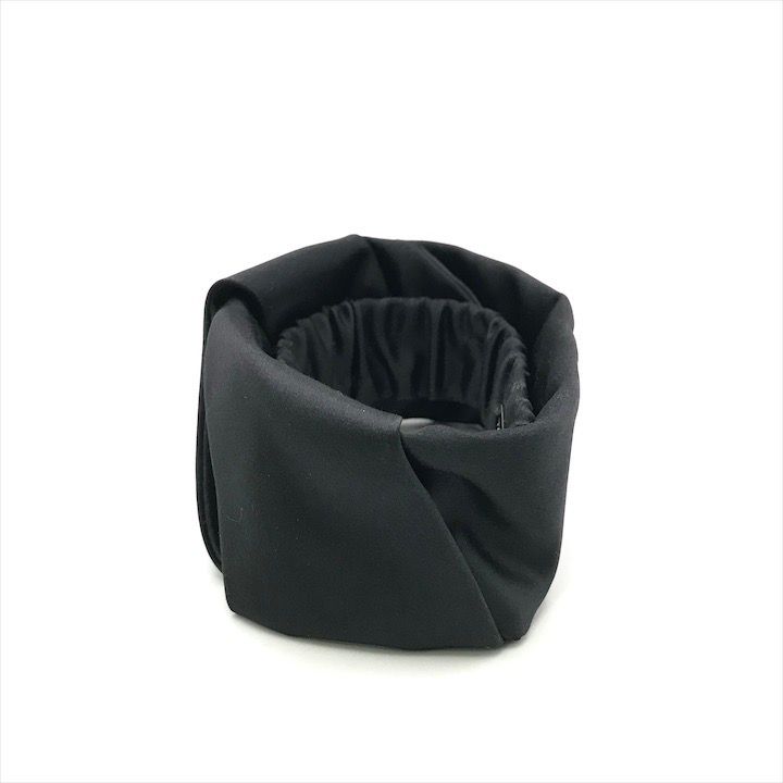 Prada Satin Scrunchie Hair Tie Black — view 3