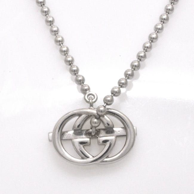 Gucci Ball Chain Necklace in Silver with Star Ring — view 3
