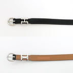 Hermes Leather Bracelet Trench Black Silver Hardware Size T5 — view 7