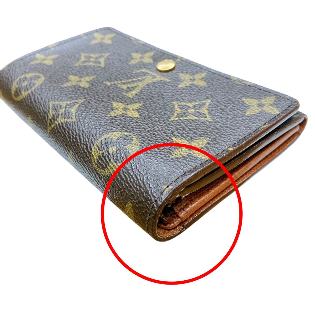 Louis Vuitton Monogram L-shaped Zipper Porte Monnaie Vie Tresor Fold — view 5