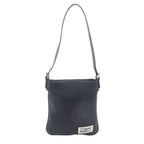 Fendi FF Logo Mamma Bucket Leather Shoulder Bag Hand Black