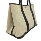 Hermes Tote Garden Party PM Toile Ash Black Beige Silver — view 2