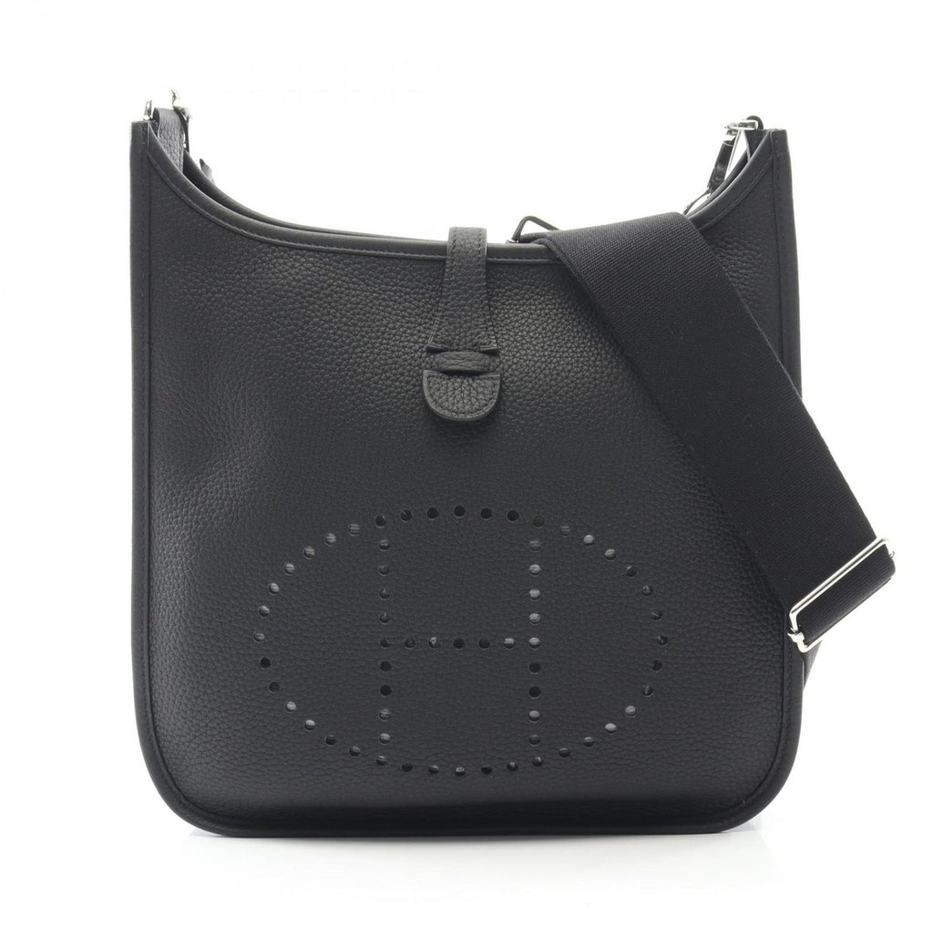 Hermes Shoulder Bag Evelyne 3 Trois PM Black Leather