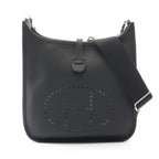 Hermes Shoulder Bag Evelyne 3 Trois PM Black Leather